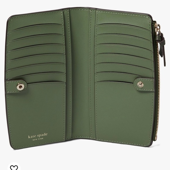 Kate Spade Knot Slim Wallet in Bonsai. Like new - Picture 2 of 2